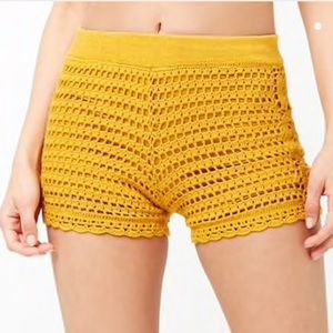 Scalloped Crochet Shorts